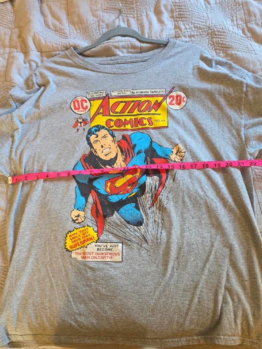 DC Superman Graphic Tee - Gray and Black - Picture 5 of 6